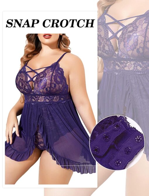 Negligee Sexy Night Dress For Women - Image 4