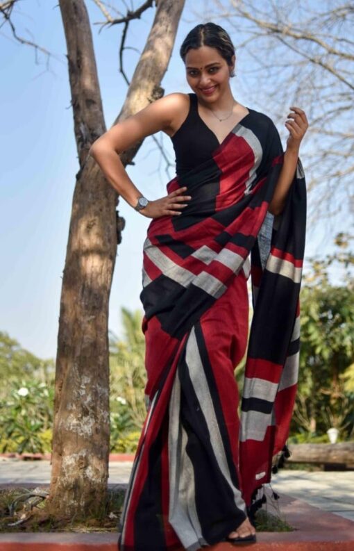Jimmy Choo Saree Meesho Red Colour - Image 3