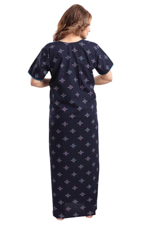 TRUNDZ Women's Cotton All Over Print Maxi Night Gown - Girls Sexy Night Dress - Image 4