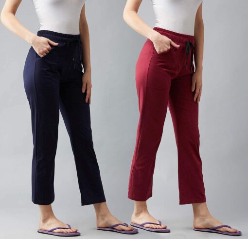 BLINKIN Women Cotton Casual Style Pyjamas Combo Pack Of 2 With Side Pockets - Plus Size Sexy Night Wear For Women - Image 4