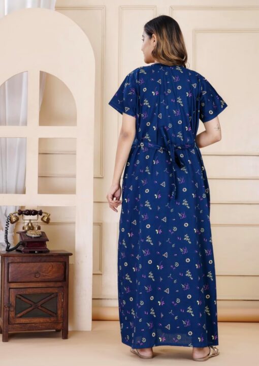 Women's Pure Cotton Regular Nighty Rajasthani Nighty Rajasthani Gown Jaipuri Nighty Jaipuri Gown Maxi Gown - Mini Sexy Dress For Women - Image 7