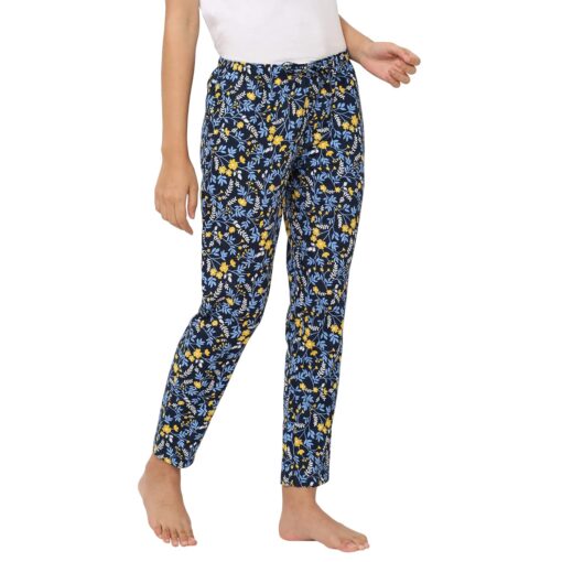 Urban Scottish Women's Floral Printed Cotton Regular Fit Lounge Pants/Pyjama Pants - Maxi Sexy Dress For Women - Image 4