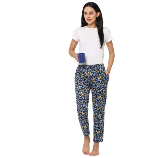 Urban Scottish Women's Floral Printed Cotton Regular Fit Lounge Pants/Pyjama Pants - Maxi Sexy Dress For Women - Image 5