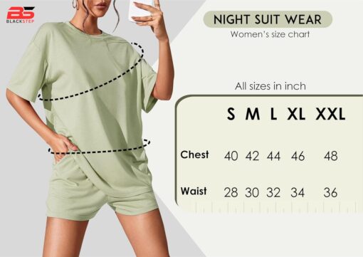 KSHS Women's Cotton Printed Night Suit Set of Top & Shorts - Sexy Dress For Ladies - Image 6