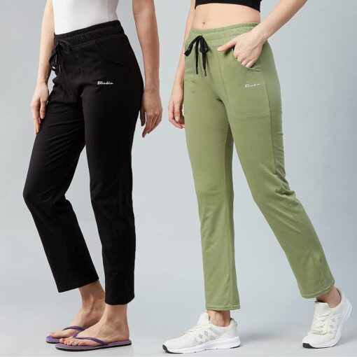 BLINKIN Women Cotton Casual Style Pyjamas Combo Pack Of 2 With Side Pockets - Lace Sexy Night Wear For Women - Image 3