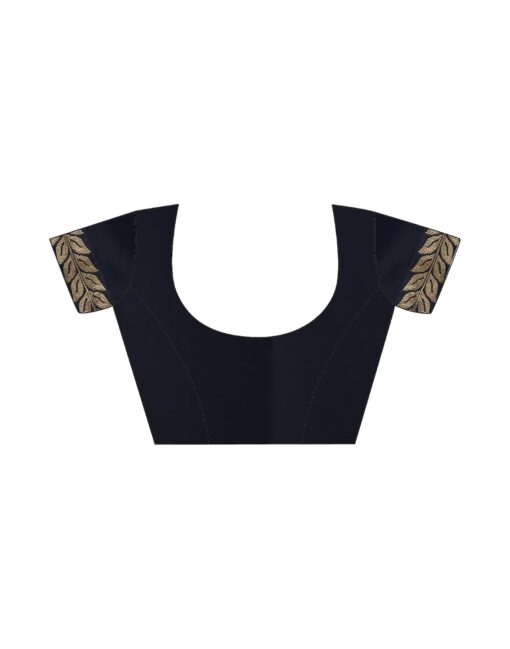 SIRIL Women's Georgette Lace Boarder Saree With Unstitched Blouse Piece - Jimmy Choo Saree Blouse Designs Catalogue - Image 8