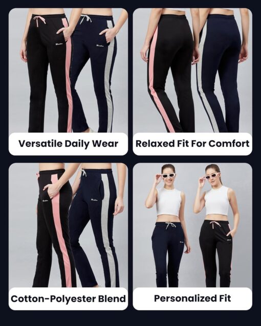 BLINKIN Cotton Pajamas for Women Combo, Pack of 2-The Ultimate Relaxed Fit Track Pants for Women : Ideal Lower for Night Wear & Comfort Wear - Wedding Night Dress For Women Sexy - Image 4
