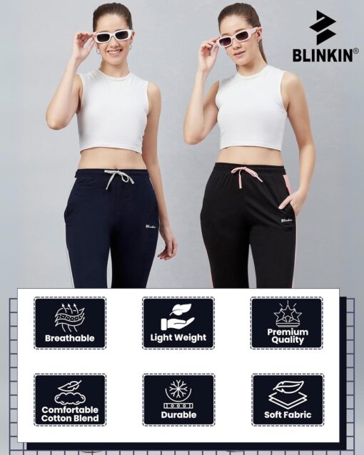 BLINKIN Cotton Pajamas for Women Combo, Pack of 2-The Ultimate Relaxed Fit Track Pants for Women : Ideal Lower for Night Wear & Comfort Wear - Wedding Night Dress For Women Sexy - Image 6