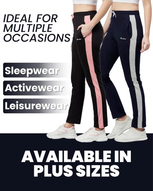 BLINKIN Cotton Pajamas for Women Combo, Pack of 2-The Ultimate Relaxed Fit Track Pants for Women : Ideal Lower for Night Wear & Comfort Wear - Wedding Night Dress For Women Sexy - Image 7