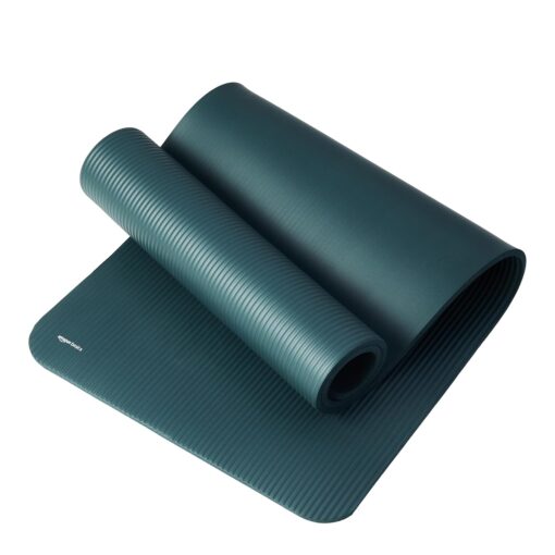 Amazon Basics 13mm Extra Thick NBR Yoga and Exercise Mat with Carrying Strap, Steel - Thick Yoga Mats - Image 3