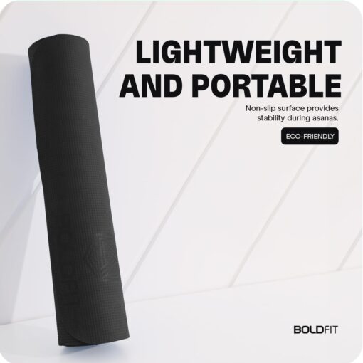 Boldfit Anti Slip 4mm Yoga Mats for Women & Men - Home Workout & Gym Mats - Best Yoga Mats in India - Image 3