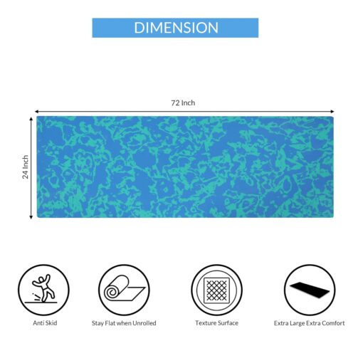 Fitness Mantra® 4mm Marble Design Anti Skid Yoga Mat for Men & Women| Qnty.-1 Pcs.| - Yoga Mats Near Me - Image 4