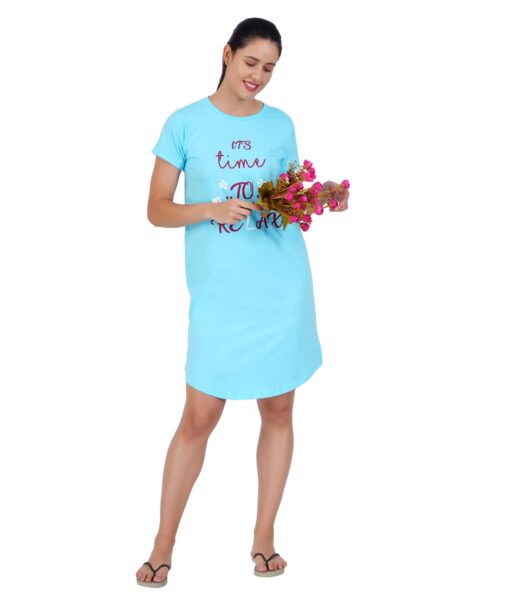 SHANBEES Women's Cotton Knee Length Night Gown - Night Dress For Women Sexy Xxx - Image 5