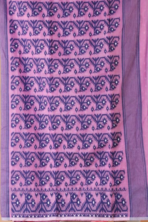 Tant Vastra Women’s Soft Resham Dhakai Ball Work Jamdani Saree without Starch And Without Blouse Piece (Steel) - Kancheepuram Vrk Silks Hyderabad - Image 5
