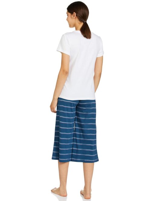 Amazon Brand - Symbol Women Cotton T-Shirt and Culotte Night Suit (Night Wear | Lounge Wear Set) - Sexy Night Wear For Women Xxx - Image 2