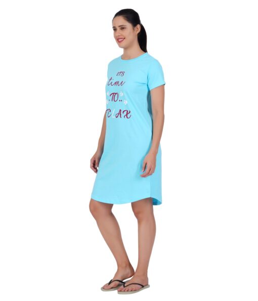 SHANBEES Women's Cotton Knee Length Night Gown - Night Dress For Women Sexy Xxx - Image 2