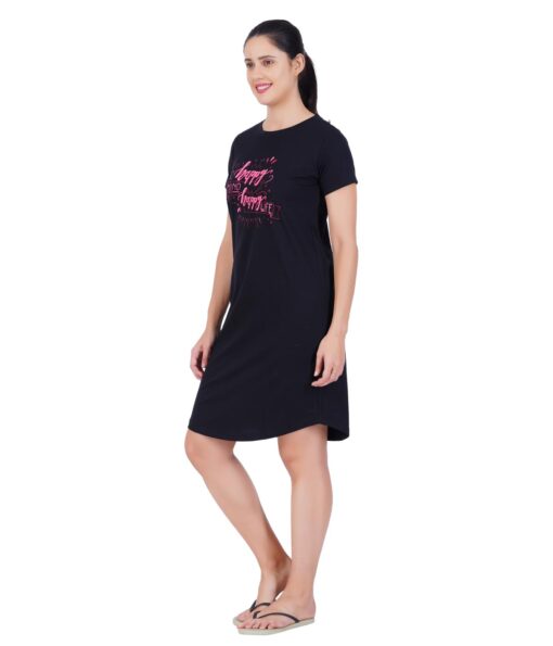 SHANBEES Women's Cotton Knee Length Night Gown - Plus Size Sexy Night Suits For Women - Image 2