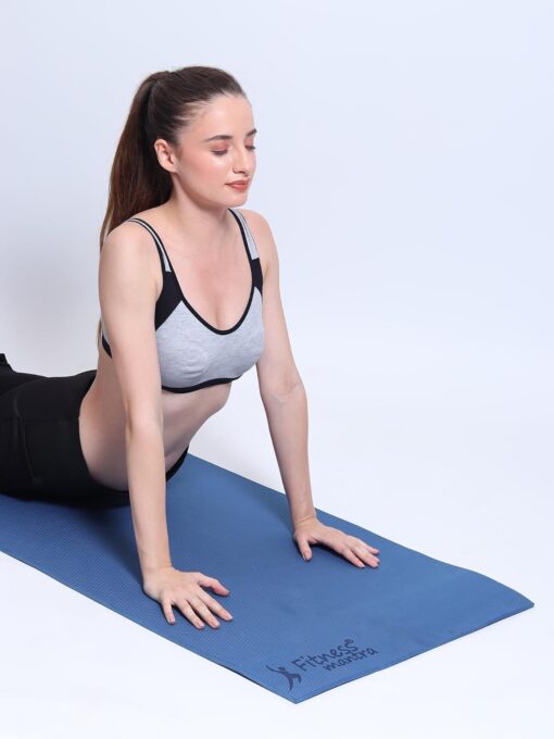Fitness Mantra® 6mm Anti Skid Yoga Mat for Men & Women| Qnty.-1 Pcs.| (Navy Blue, 6mm) - Thick Yoga Mats - Image 7