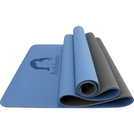 Bodylastics Yoga Mat for Men and Women with Carry Bag TPE 6ft x 2ft x 6mm Large Size Anti Slip & Anti Tear Workout Mat - Wiselife Yoga Mats - Image 4