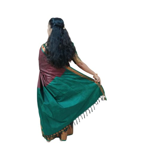 SWANITH Women's Kanjivaram Premium Pure Soft Silk Saree with unstitched Blouse | South Indian Silk Sarees | Bridal Sarees Collection for Wedding. - Kancheepuram Vrk Sil Open Now - Image 4