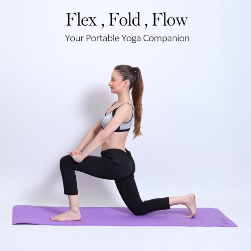 Fitness Mantra® 4mm Anti-Slip Yoga Mat for Yoga Exercise |Qnty.-1 Pcs.| With Carrying Strap| Purple| - Best Yoga Mats Online - Image 8