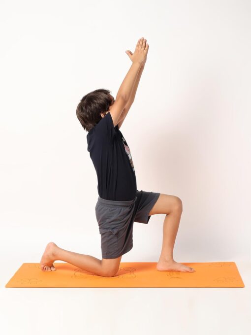 Fitness Mantra® Pro Kids Panda Design Yoga Mat with Carrying Strap for Children Workout [2 * 4 feet Size, Orange Color, Panda Pod] - Custom Yoga Mats - Image 7