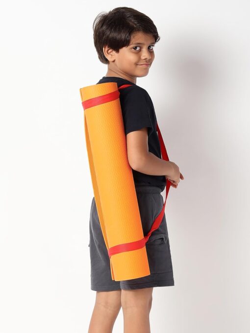 Fitness Mantra® Pro Kids Panda Design Yoga Mat with Carrying Strap for Children Workout [2 * 4 feet Size, Orange Color, Panda Pod] - Custom Yoga Mats - Image 8