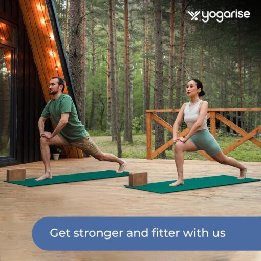 Yogarise 6mm Anti-Skid Yoga Mat with Carry Bag & Strap For Home Gym & Outdoor Workout, Water-Resistant, Super Soft, Easy to Fold (Bottle Green) - Cotton Yoga Mats - Image 9