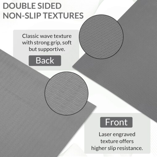 Fitness Mantra® 6mm Anti Skid Yoga Mat for Men & Women| Qnty.-1 Pcs.| (Grey, 6mm) - Yoga Mats Near Me - Image 5