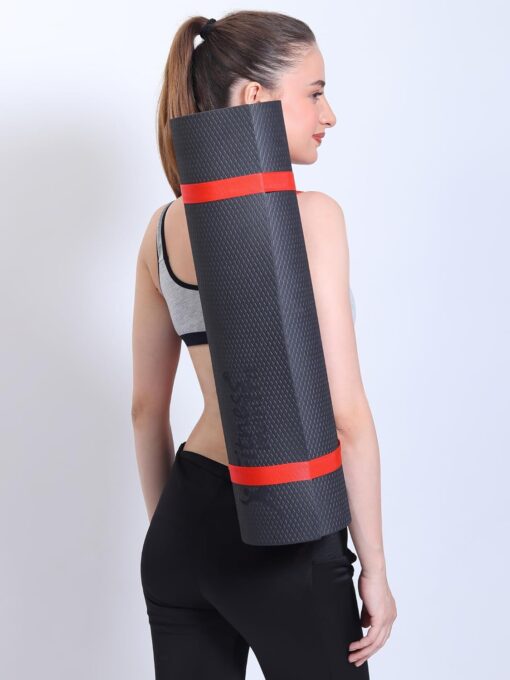 Fitness Mantra® 6mm Anti Skid Yoga Mat for Men & Women| Qnty.-1 Pcs.| (Black, 6mm) - Wiselife Yoga Mats - Image 5