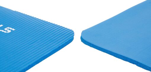 Amazon Brand - Symactive 13mm Extra Thick NBR Yoga Mat with Carrying Strap, Yoga Mat for Women & Men for Workout, Yoga and Fitness (Blue) - Best Yoga Mats Online - Image 3
