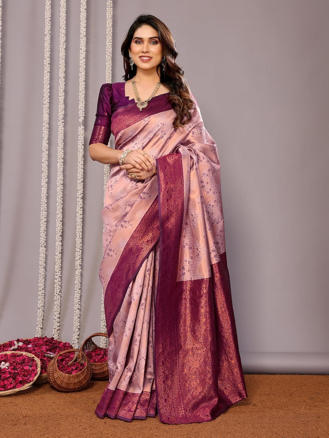 Avantika Fashion Women's Kanjivaram Style Soft Silk Banarasi Sarees With Blouse Piece For Women - Kancheepuram Vrk Silks Ameerpet - Image 2