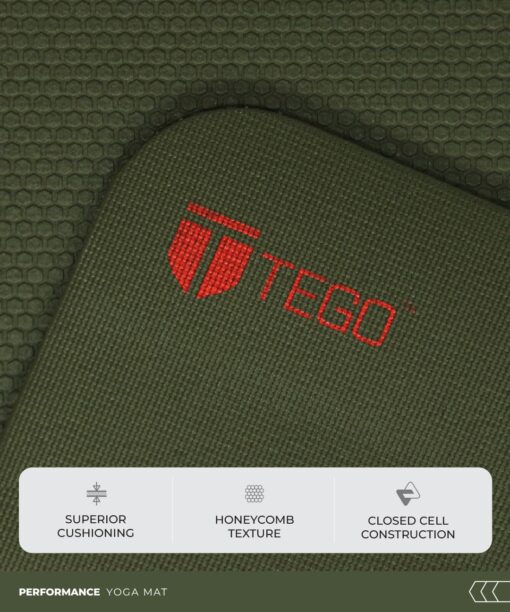 TEGO Stance Truly Reversible Yoga Mat with GuideAlign - 5-6mm Thickness (Without Bag-Camo Red)72x24 Inch-Exercise, Anti Slip, Grippy for men,women,kids - Custom Yoga Mats - Image 2