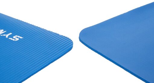 Amazon Brand - Symactive 10mm Extra Thick NBR Yoga Mat with Carrying Strap, Yoga Mat for Women & Men for Workout, Yoga and Fitness (Blue) - Yoga Mats Online - Image 3