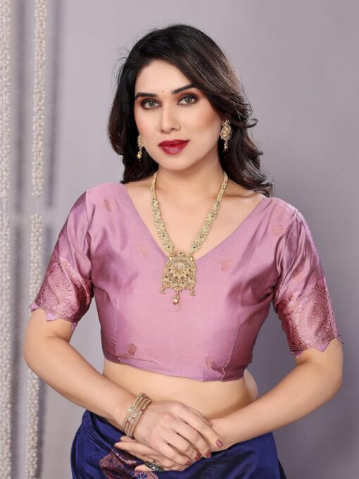RAJESHWAR FASHION WITH RF Women's Kanjivaram Art Silk Saree Soft Banarasi Style Sari With Blouse Piece For Wedding - Kancheepuram Vrk Silks Karimnagar Photos - Image 7