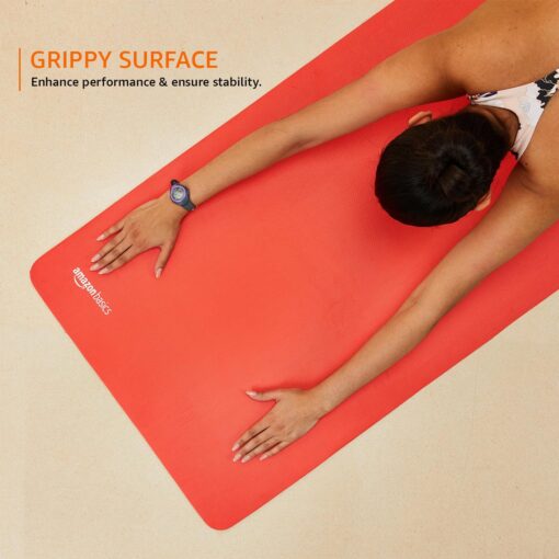 AmazonBasics Dual Colour Yoga Mat | 6 MM Thick Mat | Carry Strap | Grippy Surface | Anti Slip Exercise Mat - Custom Yoga Mats - Image 3