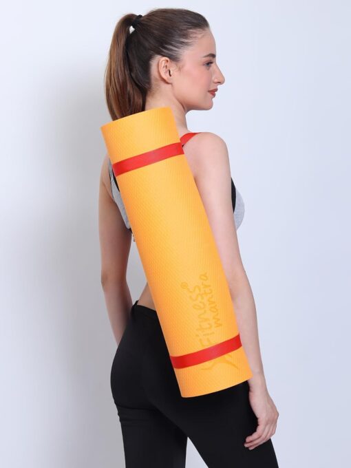 Fitness Mantra® 6mm Anti Skid Yoga Mat for Men & Women| Qnty.-1 Pcs.| (Orange, 6mm) - Yoga Mats - Image 7