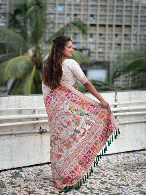 SGF11 Women's Kanjivaram Pure Soft Silk Saree With Unstitched Blouse Piece - Kancheepuram Vrk Sil - Image 4