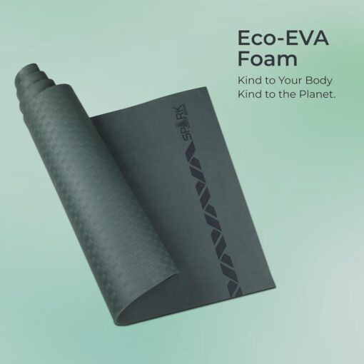 Nivia Spark EVA Yoga Mat for Men & Women, Exercise Mat for Home Workout, Gym Exercise Mat (4mm Thickness) Bottle Green - Cheap Yoga Mats - Image 5