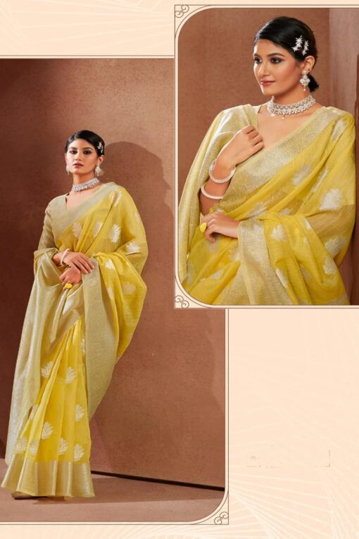 SWORNOF Women's Pure Silk Saree With Blouse Piece - Kancheepuram Vrk Silks - Image 3