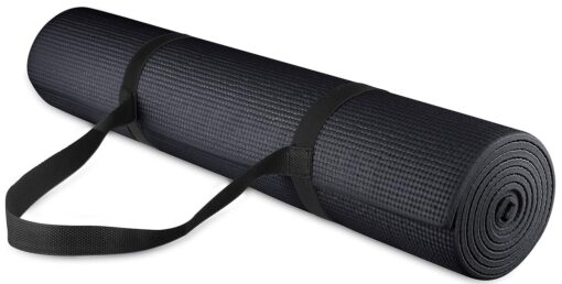 4MM Thick, Light Weight with Anti-Slip Dual Side Embossed Yoga Mat For Men and Women (Black) - Yoga Mats Price - Image 3