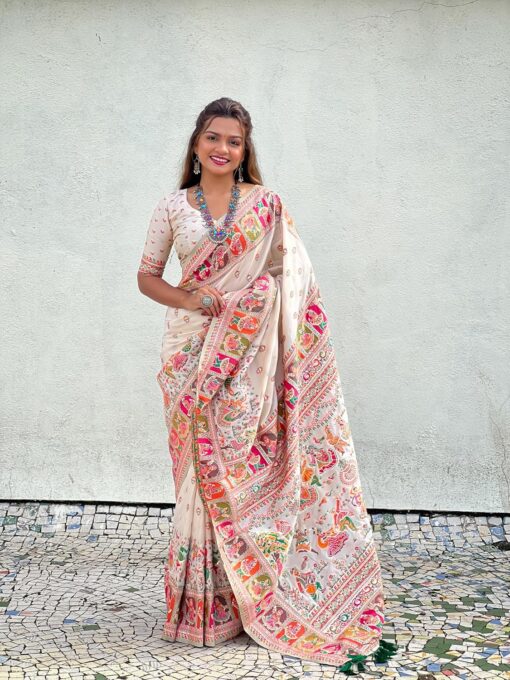SGF11 Women's Kanjivaram Pure Soft Silk Saree With Unstitched Blouse Piece - Kancheepuram Vrk Sil - Image 2
