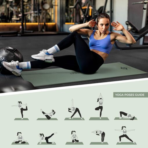 Nivia Anti Skid Yoga Mat for Men & Women, Exercise Mat for Home Workout, Yoga Mat for Women, Gym Exercise Mat (8mm Thickness) Military Green - Best Yoga Mats India - Image 4