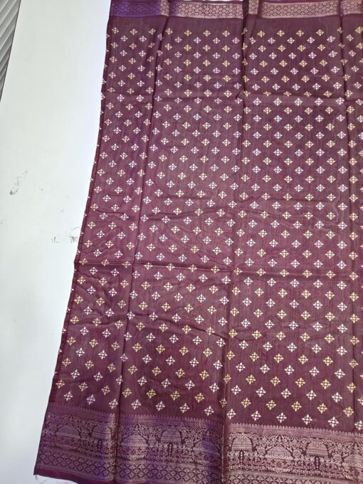 J 6 Designers New Printed Dola Silk Saree with Blouse | Perfect for Festive Occasions | Dola Silk | Silk Saree | Cotton Silk Saree | Silk Saree Collection. - Jimmy Choo Saree Myntra Under 1500 - Image 5