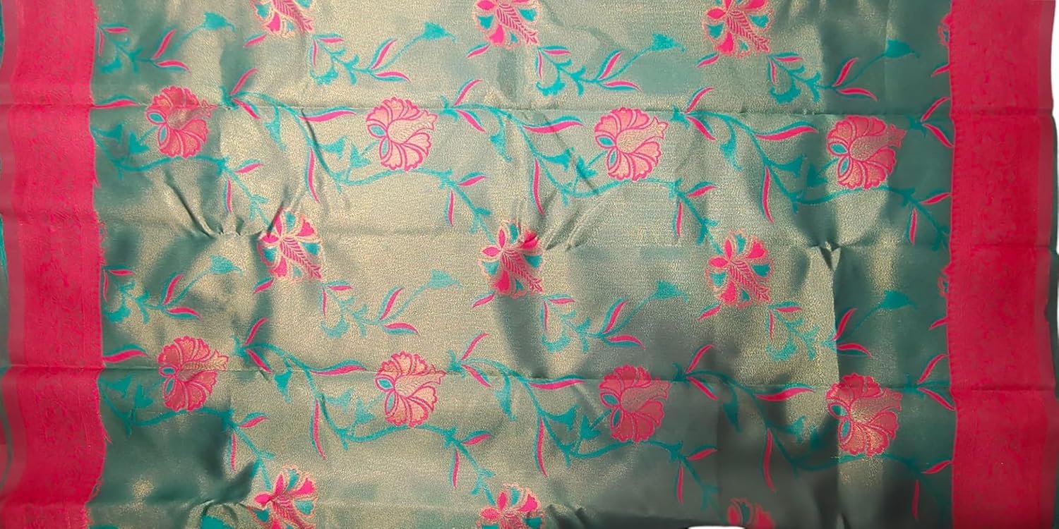 SREE KUMARAN Women's Kanchipuram Silk Pure Pattu Sarees With Blouse (VSK138-2) - Jimmy Choo Saree Price - Image 2