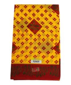 Alternative view of AMBIKA STORES Women's Poly Cotton Printed Mazhai Vaanam Om Skathi Saree, Amman Swamy, Women Saree with Unstitched Blouse Piece - Silk Sarees Jimmy Choo Saree Meesho