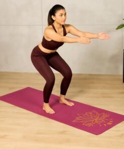 Alternative view of CULT TPE Yoga Mat 6mm with Carry Bag & Strap – Eco-Friendly, Non-Slip, Lightweight & Durable Exercise Mat for Yoga, Pilates, Meditation & Home Workouts – Purple Lotus Print - Best Yoga Mats in India