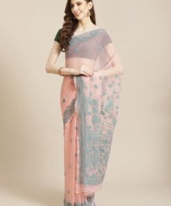 Ada Hand Embroidered Lucknowi Chikankari Georgette Saree for Women - Kancheepuram Vrk Sil Price - Image 3