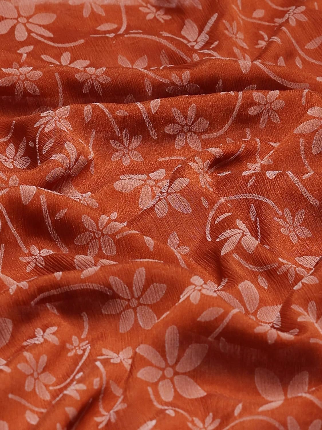 Garden Vareli Lock Chiffon Floral Saree - Jimmy Choo Saree Myntra Wholesale - Image 8