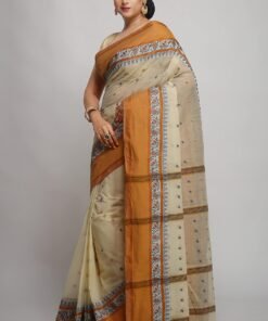 WoodenTant Women's Tant Pure Cotton Saree Without Blouse Piece - Jimmy Choo Saree Under 1000 For Weddings - Image 3